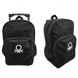 Τσάντα Τρόλευ Μαύρη 28x12x41εκ. Benetton 50-2922