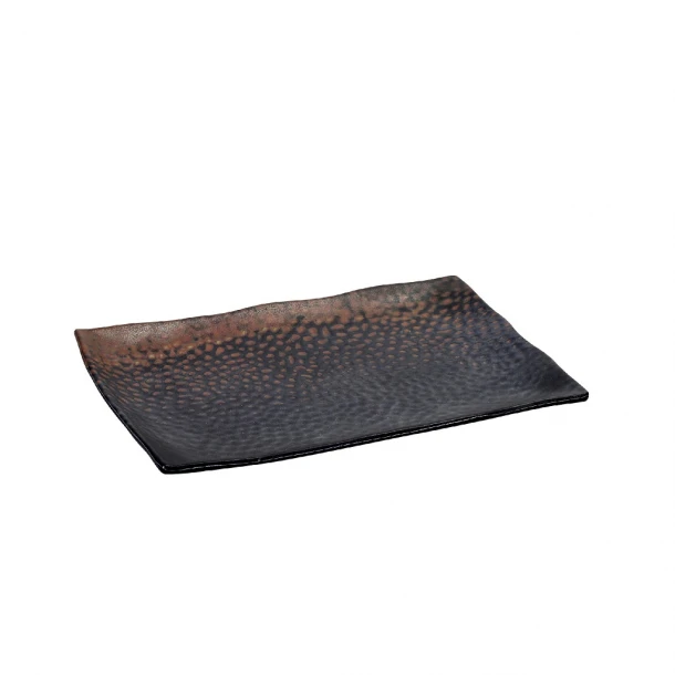 Πιατέλα Σερβιρίσματος Μελαμίνης Καφέ Sunset 22,5x15x2,5εκ. ESPIEL TOG110K6