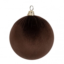 Χριστουγεννιάτικη Μπάλα Βελούδινη Καφέ 20εκ. iliadis 90613