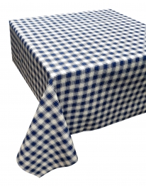 Τραπεζομάντηλο Polycotton 140x220εκ. Καρώ Design-1 Blue Komvos Home 7001755-1