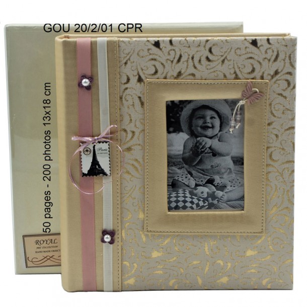 Άλμπουμ Παιδικό Χειροποίητα Διακοσμημένο Υφασμάτινο 50 Σελίδες-200 Φωτογραφίες 13x18εκ. Royal Art GOU20/2/01CRP