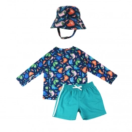 Σετ Μαγιό Με Bucket Καπέλο Και Μπλούζα UV 4 Ετών Walrus Zoocchini ZOO16018