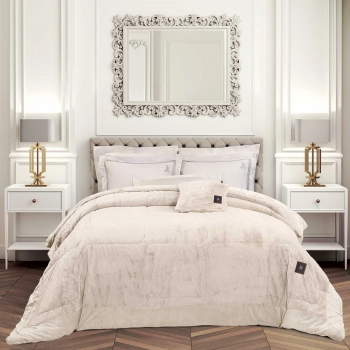 Κουβερτοπάπλωμα Faux Fur King 240x250εκ. Premium 3962 Ivory Greenwich Polo Club