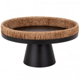 Δίσκος Διακοσμητικός Μεταλλικός Μαύρος Με Γιούτα 30x16εκ. iliadis 93107