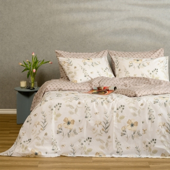 Παπλωματοθήκη Polycotton Υπέρδιπλη 225x245εκ. Dolores Ash Casual Line Melinen 20004800