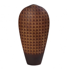 Βάζο Ανάγλυφο Polyresin Καφέ ESPIEL 23x10,5x45,5εκ. FIK374