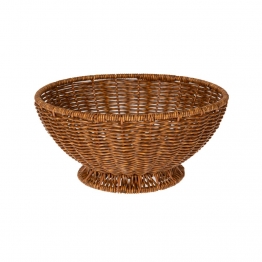 Διακοσμητικό Μπωλ Rattan-Πλαστικό Καφέ iliadis Φ24,5x12εκ. 85946