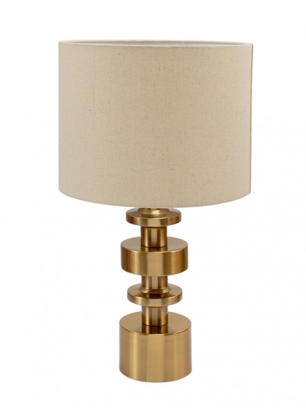 Φωτιστικό Επιτραπέζιο Μεταλλικό Χρυσό-Μπεζ 54,5εκ./30,5x22,9εκ. Zen Collection 25.51.52324