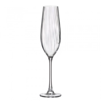Ποτήρι Σαμπάνιας Κρυστάλλινο Columba Optic Crystal Bohemia 400ml-Φ8,4x23,7εκ. CTB1SI81260