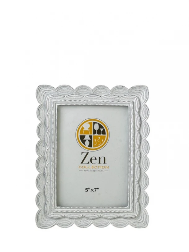 Κορνίζα Polyester Λευκή-Ασημί 13x18εκ. Zen Collection 25.12.51499