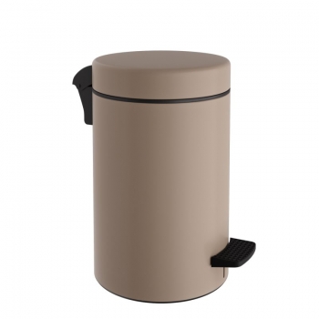 Καλάθι Απορριμμάτων 10lt-Φ20x37εκ. Soft Close Ανοξείδωτο Matte Beige Pam & Co 2037-103