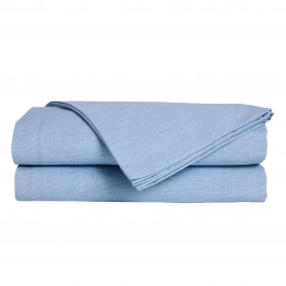 Σεντόνι Μεμονωμένο Polycotton Ημίδιπλο Με Λάστιχο 120x200+35εκ. Casual 5447 Blue Das Home