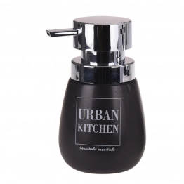 Ντισπένσερ Δολομίτη 300ml-8,5x8,5x14,8εκ. Black MRShome 0061003
