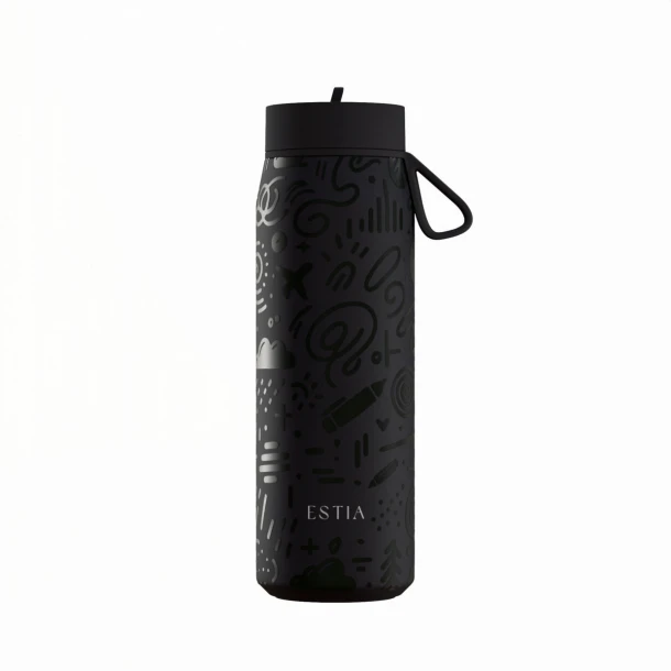 Θερμός Με Καλαμάκι Ανοξείδωτος Noir Echo Pulse Save The Aegean Estia 500ml 01-42509