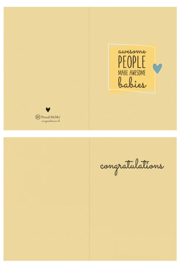 Ευχετήρια Κάρτα Γέννησης Ochre Proud mama PM-599