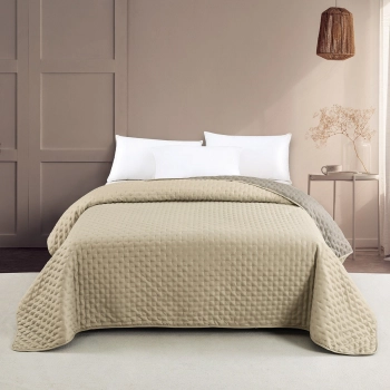 Κουβερλί 2 Όψεων Microfiber King 260x240εκ. Renzo Ecrou-Grey Melinen 20003335