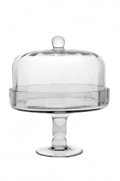 Τουρτιέρα Γυάλινη Διάφανη Με Πόδι 26,5x33εκ. Zen Collection 18.6.43448-ΖΕΝ