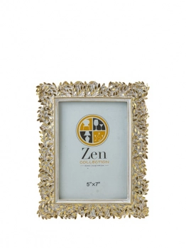 Κορνίζα Polyester Λευκή-Χρυσή 13x18εκ. Zen Collection 25.12.51495