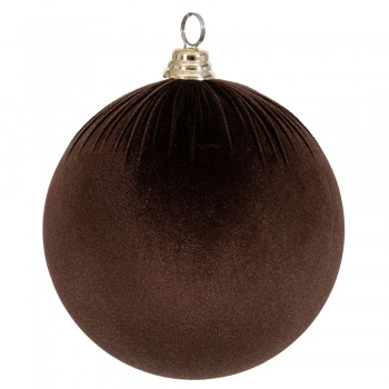 Χριστουγεννιάτικη Μπάλα Βελούδινη Καφέ 30εκ. iliadis 90625