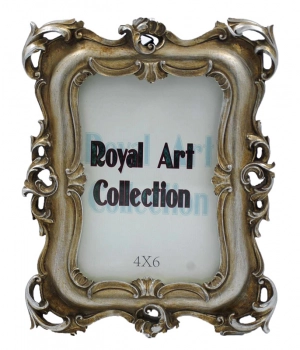 Κορνίζα Χειροποίητη Αντικέ Πολυεστερική Πατίνα Ασημί Royal Art 10x15εκ. YUA2/61/46SL