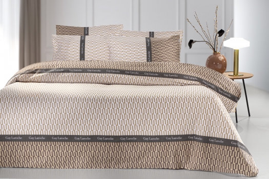 Σετ Σεντόνια Βαμβακερά King Size 270x265εκ. Status Beige Guy Laroche