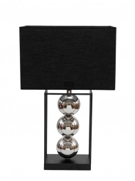 Φωτιστικό Επιτραπέζιο Μεταλλικό Μαύρο-Ασημί 55εκ./20x34x22εκ. Zen Collection 25.51.52325
