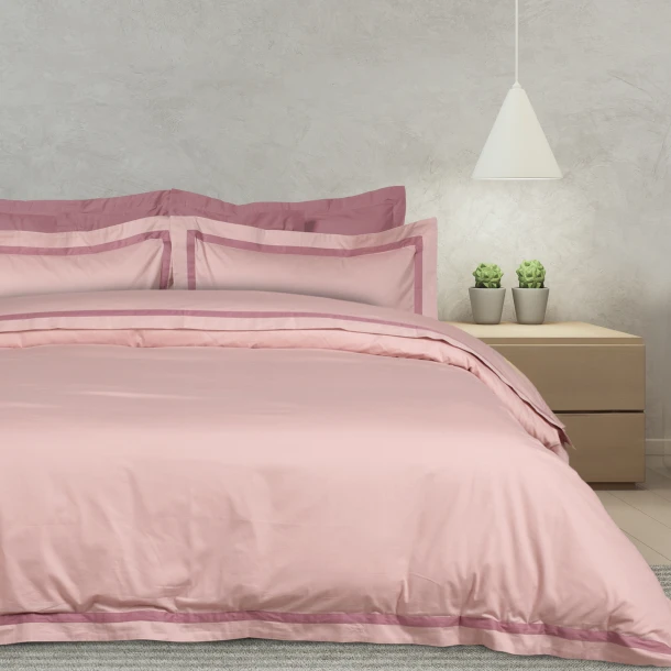 Σετ Παπλωματοθήκη Βαμβακοσατέν Υπέρδιπλη 220x240εκ. Executive 1697 Nude Das Home