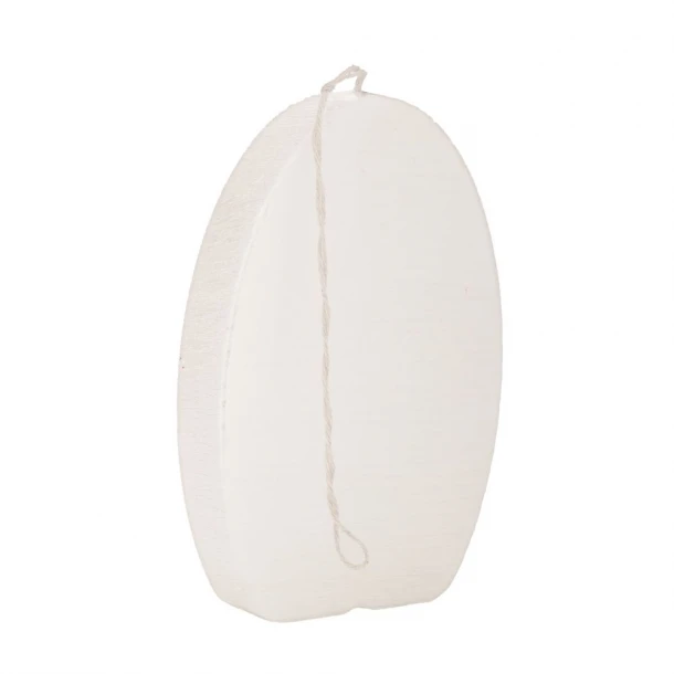 Κερί Αυγό 10x15εκ. Ρουστίκ Λευκό Περλέ iliadis 91179