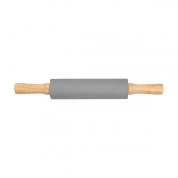 Πλάστης Ξύλινος Με Αντικολλητική Επιφάνεια Σιλικόνης Γκρι Estia 38εκ. 01-11659