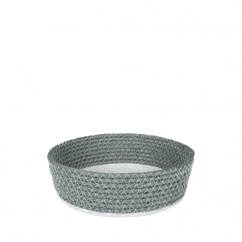 Καλάθι Σερβιρίσματος Rattan Χακί-Λευκό 18x6εκ. ESPIEL FEX103