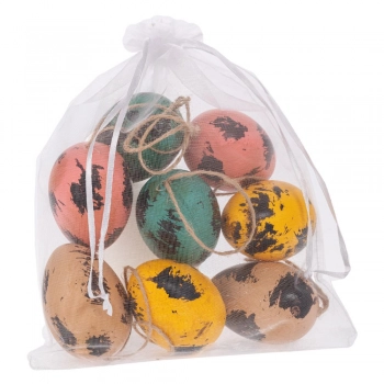 Σετ 8τμχ Αυγά Κρεμαστά Πλαστικά Σε Σακουλάκι 4x6εκ. iliadis 92458