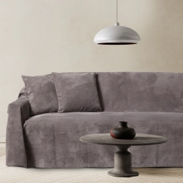 Ριχτάρι Polyester-Flannel Τριθέσιος 180x300εκ. Dark Grey 0306 Das Home