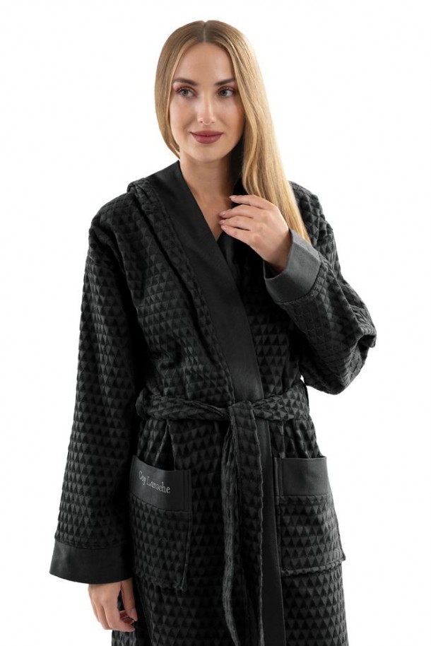 Μπουρνούζι Βαμβακερό Tokyo Black Medium Guy Laroche