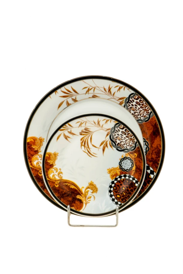 Σετ Πάστας 7τμχ ΠορσελάνηςΚαφέ-Χρυσό Zen Collection 22.26.48107