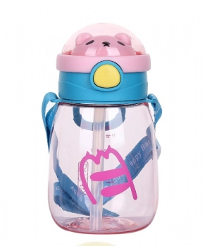 Παιδικό Παγούρι Πλαστικό 650ml Happy Baby Pink 2436448