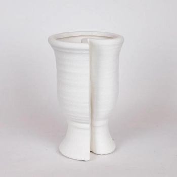 Βάζο Κεραμικό Κρεμ 19,5x17x29εκ. ESTHETI 819-00516