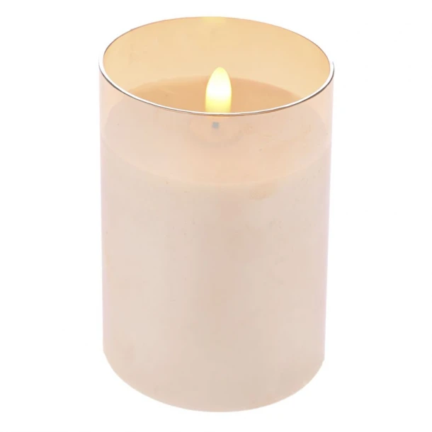 Κερί Led Μπαταρίας Σε Μελί Γυάλινη Βάση 7,5x15εκ. iliadis 76402