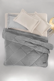 Κουβερτοπάπλωμα Ultrasoft 2 Όψεων King 260x240εκ. Profile Grey Guy Laroche