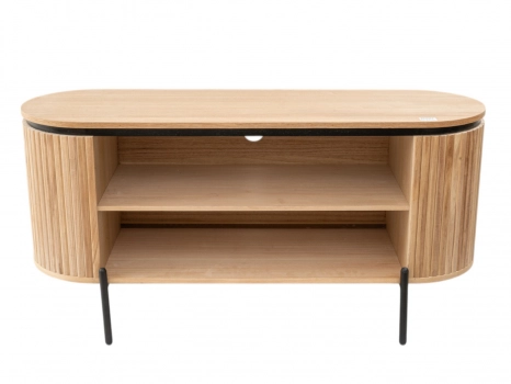 Έπιπλο Τηλεόρασης Ξύλινο-Μεταλλικό Μπεζ-Μαύρο 120x40x58εκ. Zen Collection 25.23.51740