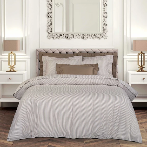 Παπλωματοθήκη Βαμβακερή King 240x260εκ. Loft 2389 Taupe Greenwich Polo Club