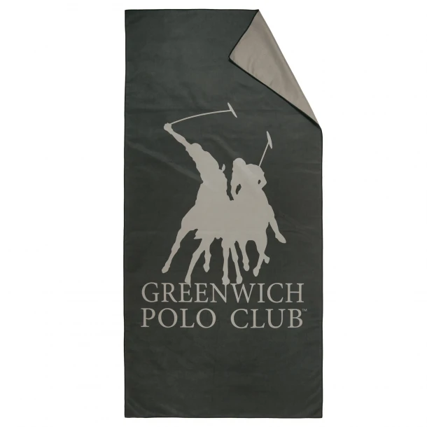 Πετσέτα Θαλάσσης Microfiber 80x170εκ. Essential 5214 Black-Grey Greenwich Polo Club