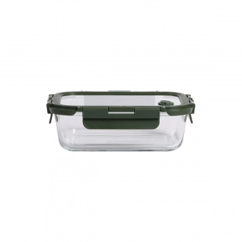 Φαγητοδοχείο Γυάλινο 1060ml-19,8x14,8x5,9εκ. Olive Click & Seal Estia 01-39660