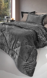 Πάπλωμα 2 Όψεων Ultrasoft Υπέρδιπλο 220x240εκ. Surreal Anthracite Guy Laroche