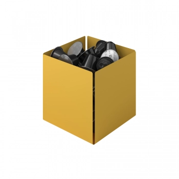Θήκη Για Κάψουλες Του Καφέ Ανοξείδωτη Matt Yellow 13x13x13εκ. Pam & Co 116-603