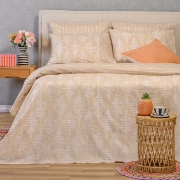 Παπλωματοθήκη Polycotton Υπέρδιπλη 225x245εκ. Kai Beige Casual Line Melinen 20006019