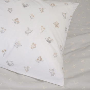 Ζεύγος Μαξιλαροθήκες Βαμβακερές 50x70εκ. Spring Light Grey Ultra Line Melinen 20005843
