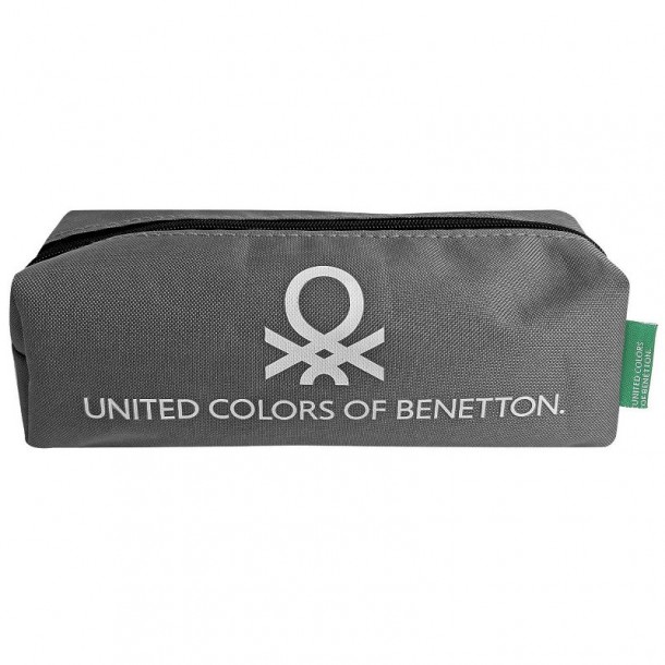 Κασετίνα Βαρελάκι Γκρι 20x6εκ. Benetton 50-3103