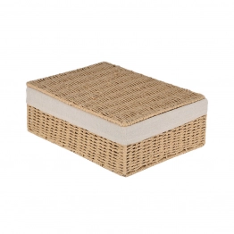 Κουτί Οργάνωσης Μπάνιου Με Καπάκι Paper Rope Botanica Estia 36x27x13εκ. 02-18733