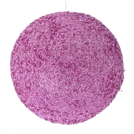 Χριστουγεννιάτικη Μπάλα Polyfoam Ροζ Glitter 20εκ. iliadis 83545