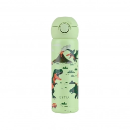 Θερμός Παιδικό Ανοξείδωτο Με Καλαμάκι Dino Explorer 500ml-7,9x6,6x20,3εκ. Save The Aegean Estia 01-43674